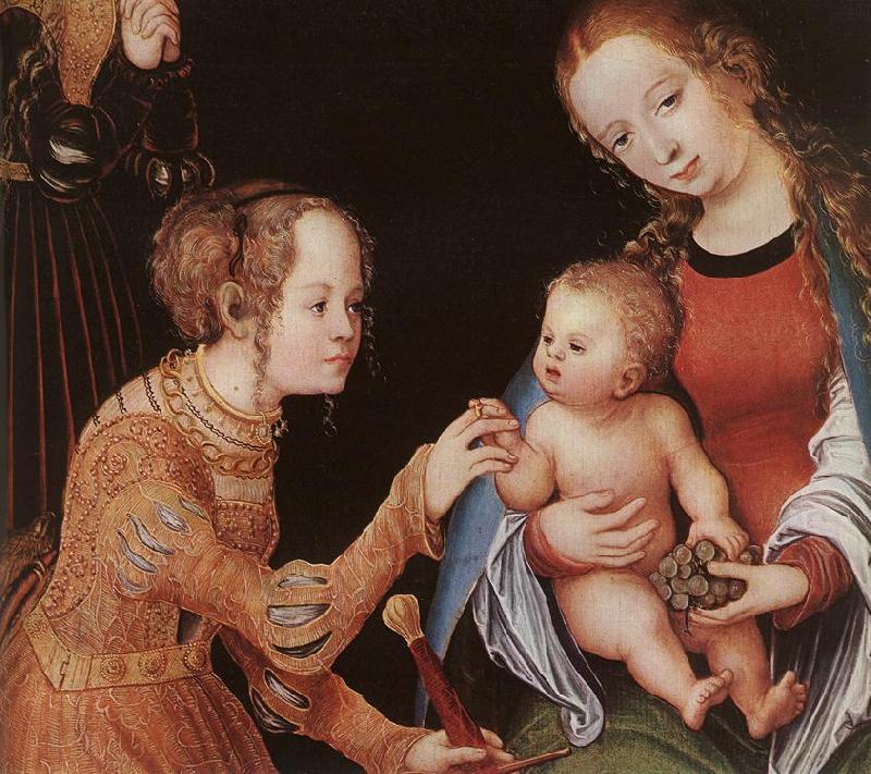 CRANACH, Lucas the Elder The Mystic Marriage of St Catherine (detail) fhg China oil painting art